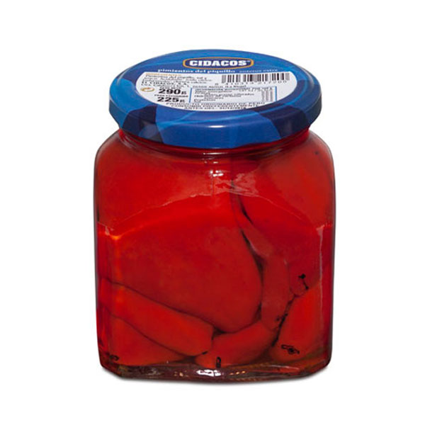 Whole Piquillo peppers. Jar 290 g.