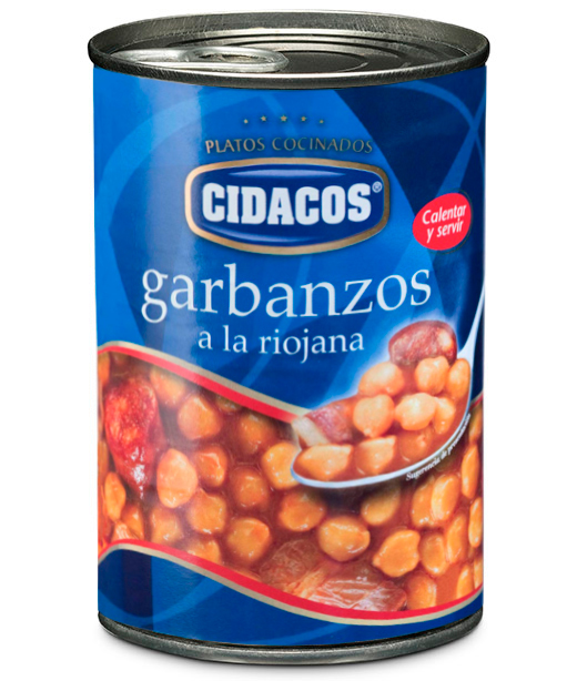Garbanzos a la riojana Cil. 1/2 kg.