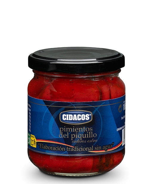 Pimientos del piquillo enteros artesanal Tarro. 185g