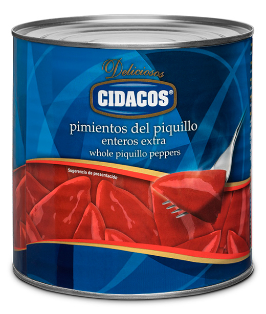 Pimientos del piquillo enteros Cil. 3 kg