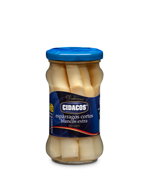 White asparagus short spears Jar 1/3 Kg.